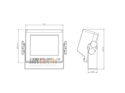 5 inches IP69K Waterproof Marine Monitor