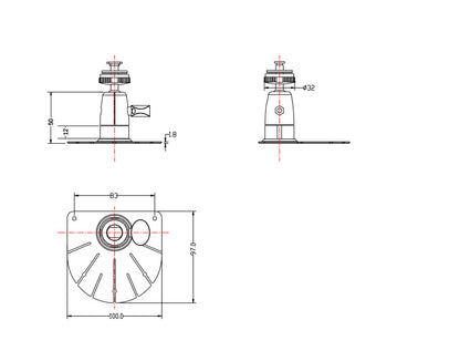 50mm Height Heavy Duty Monitor Metal Bracket, Car Display Bracket, Car LCD Screen Holder