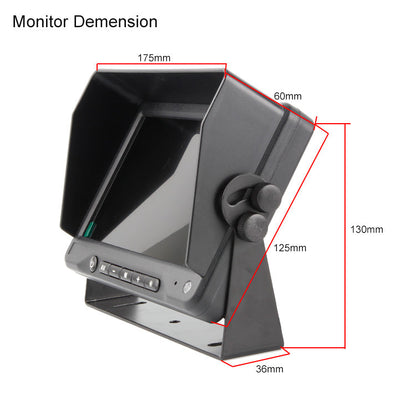 7 Inch TFT LCD STAND ON DASH MONITOR