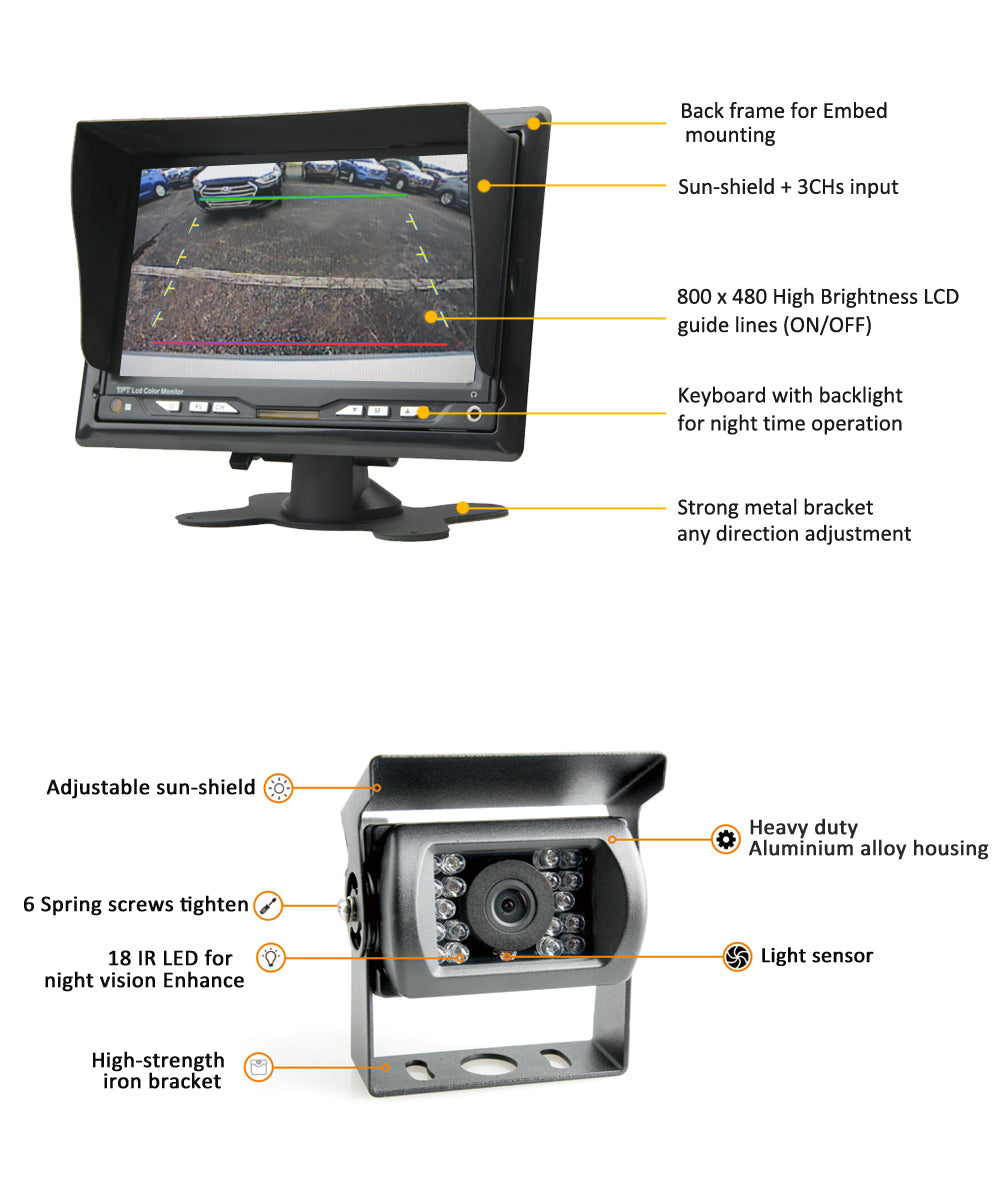 Truck Backup camera system kit