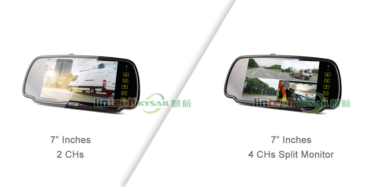 7 inches Mirror Monitor for Car / Vans / Truck