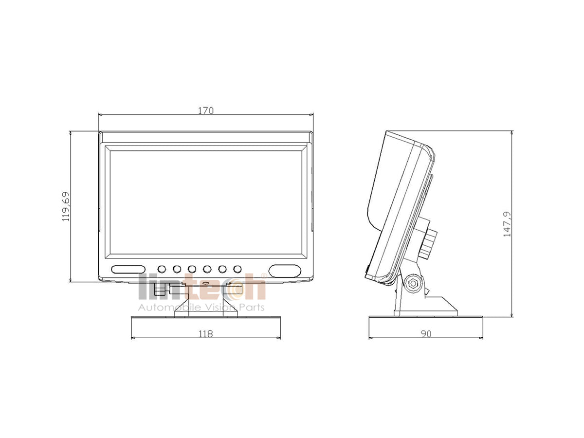 7 inches Car Video Monitor