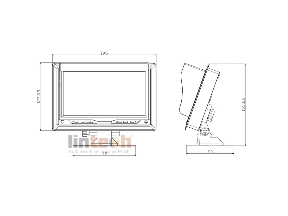 Digital 7 inches Car LCD Monitor